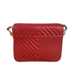 Chanel Red Quilted Leather Rock The Corner Minaudiere Shoulder Bag 2018