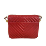 Chanel Red Quilted Leather Rock The Corner Minaudiere Shoulder Bag 2018