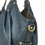Louis Vuitton Perforated Monogram Mahina Hobo Bag Black