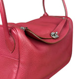 Hermes Lindy 34 Red/Fuchsia Clemence Leather Handbag 2014