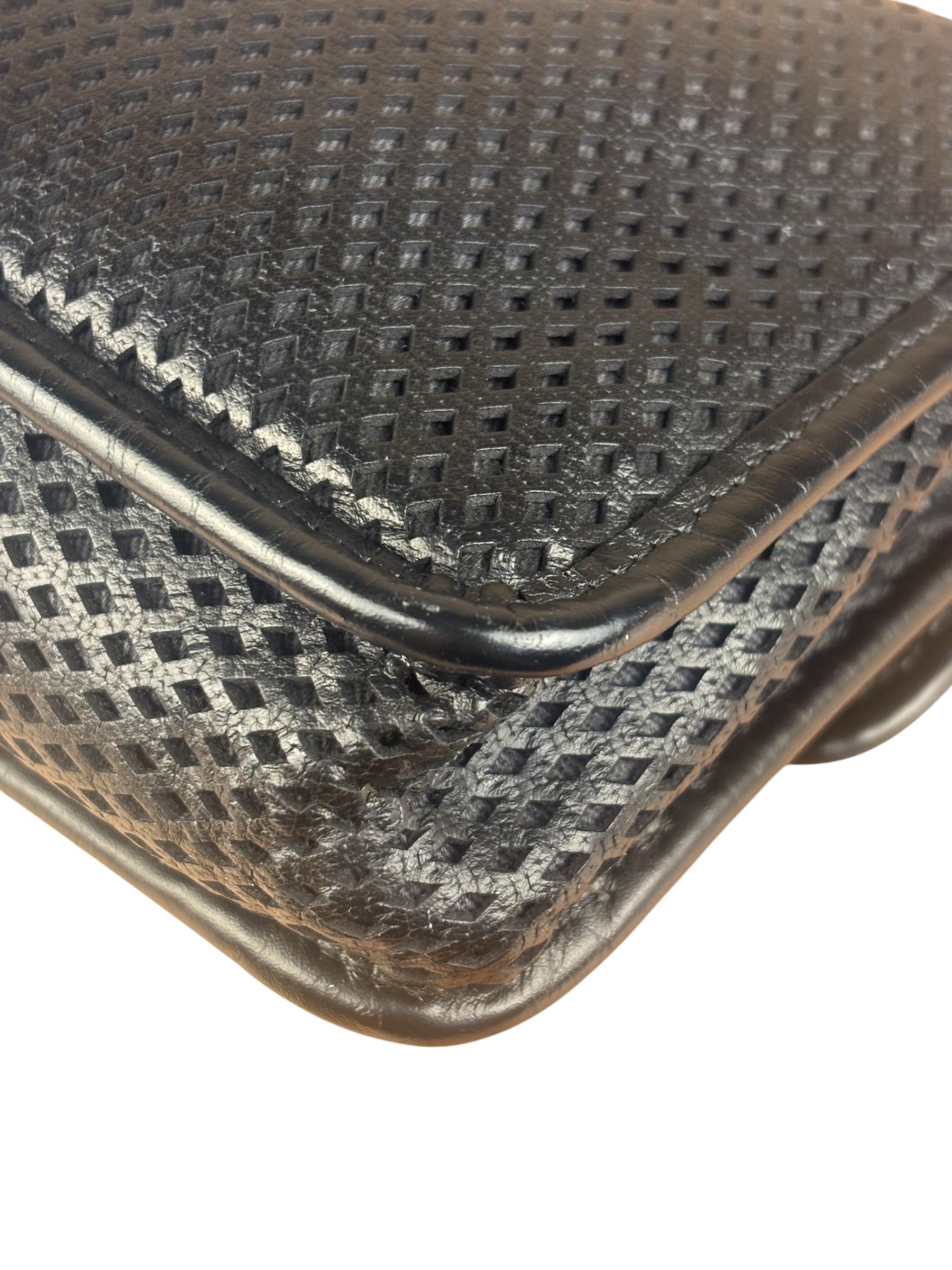 Chanel Black Perforated Leather Up in the Air Flap Bag 2012
