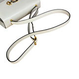 Gucci Ivory Leather Zumi Two-Tone GG Crossbody Bag