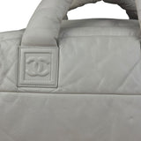 Chanel Coco Cocoon Ivory Puff Leather Boston Handbag 2009