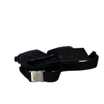 Gucci Black Leather Trim GG Double Pocket Bel Bag