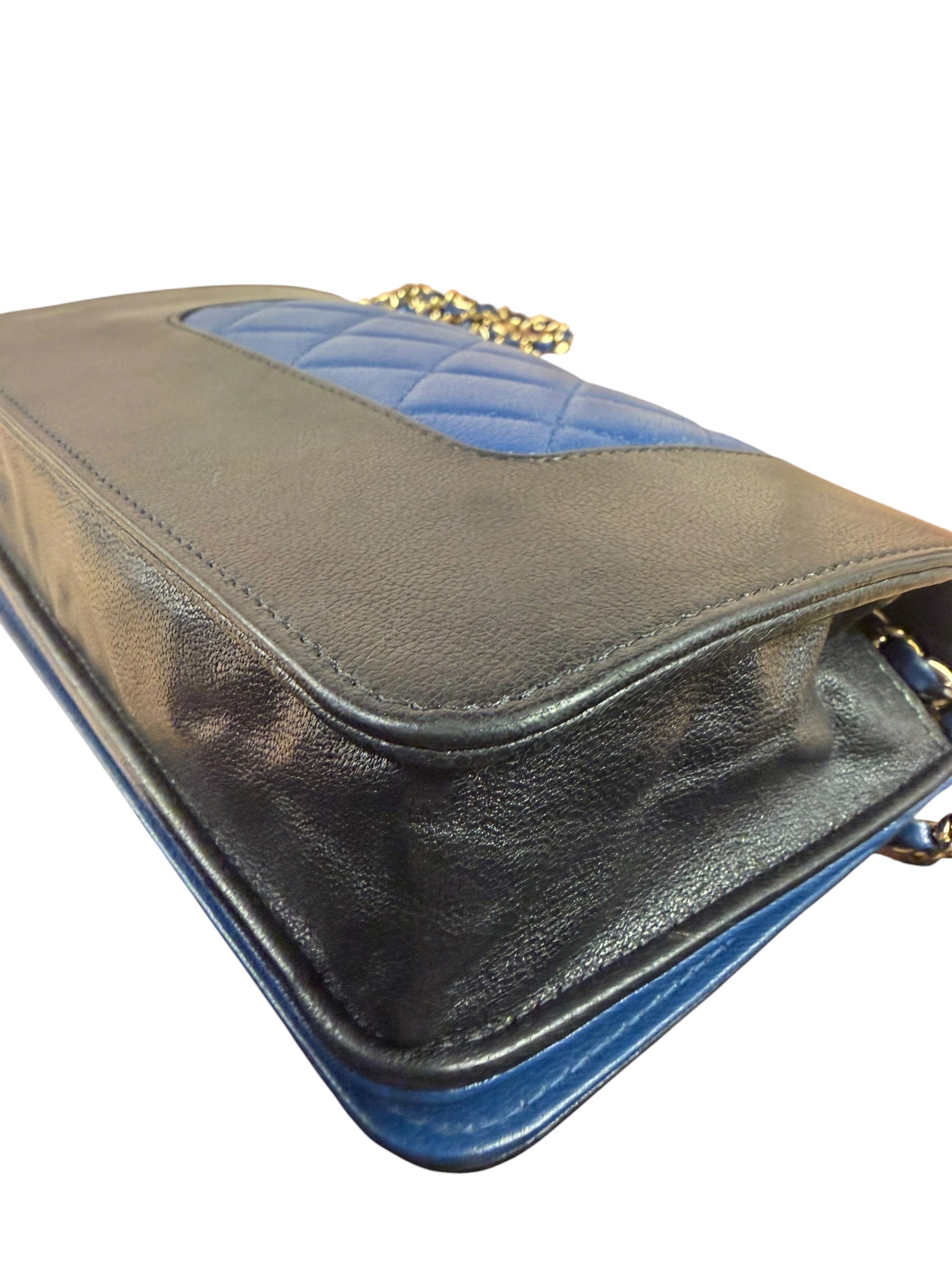 Chanel Bicolor Leather Mademoiselle Wallet On Chain 2017