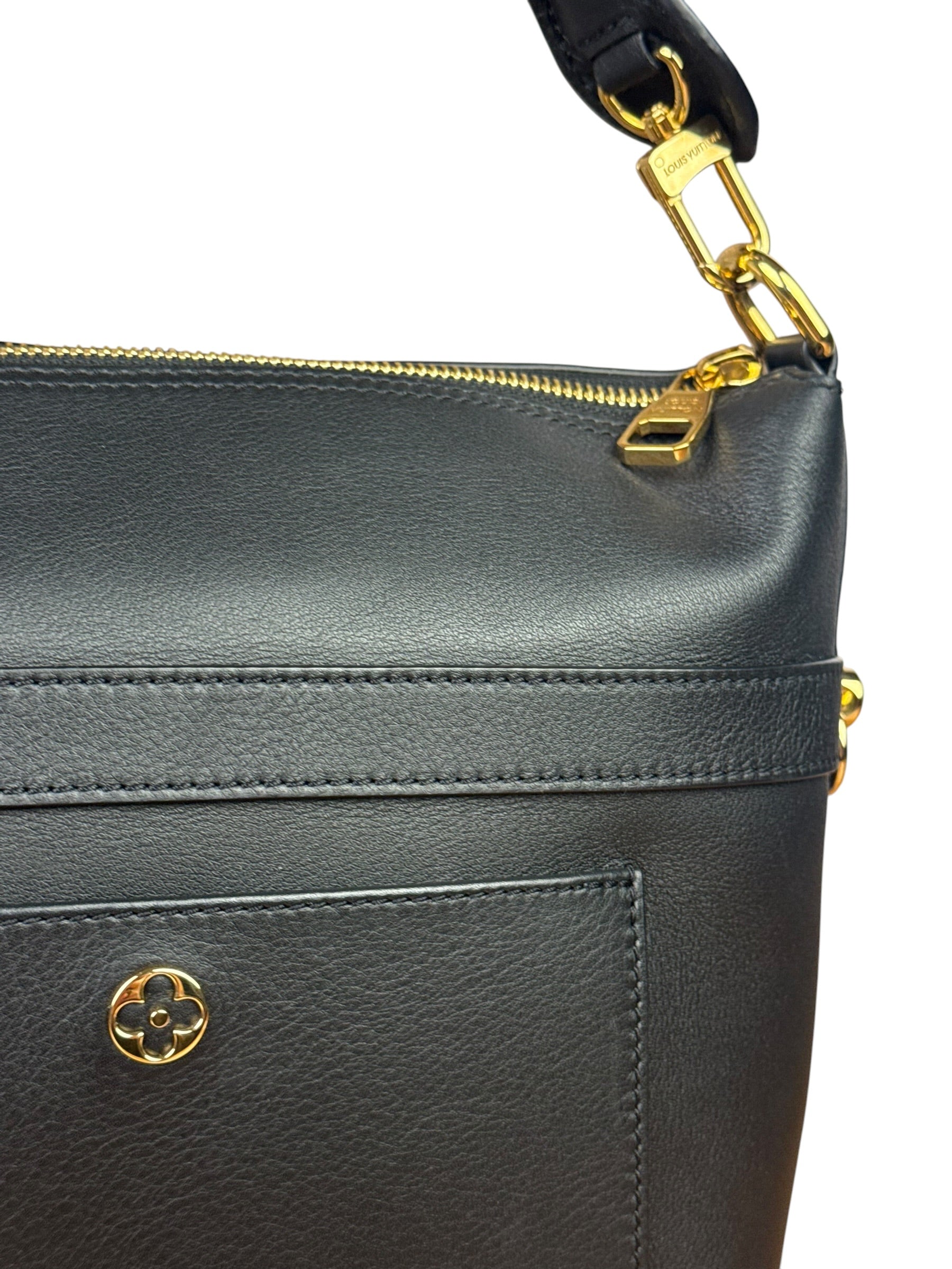 Louis Vuitton Black Leather Cruiser Handbag
