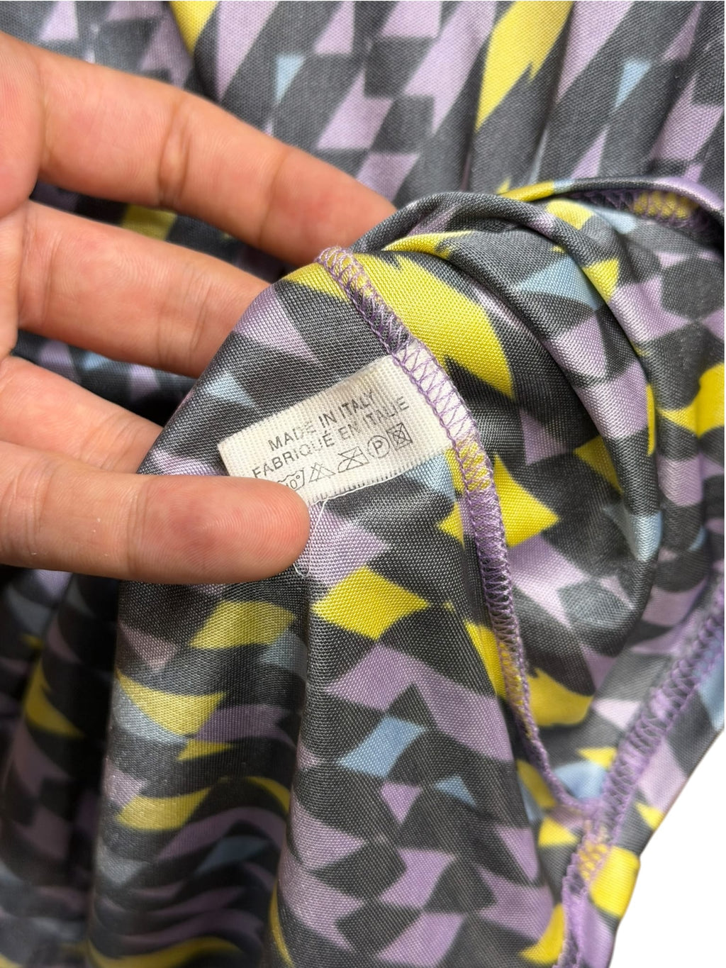 90s Fendi Geo Zucca Print V-Neck Shirt
