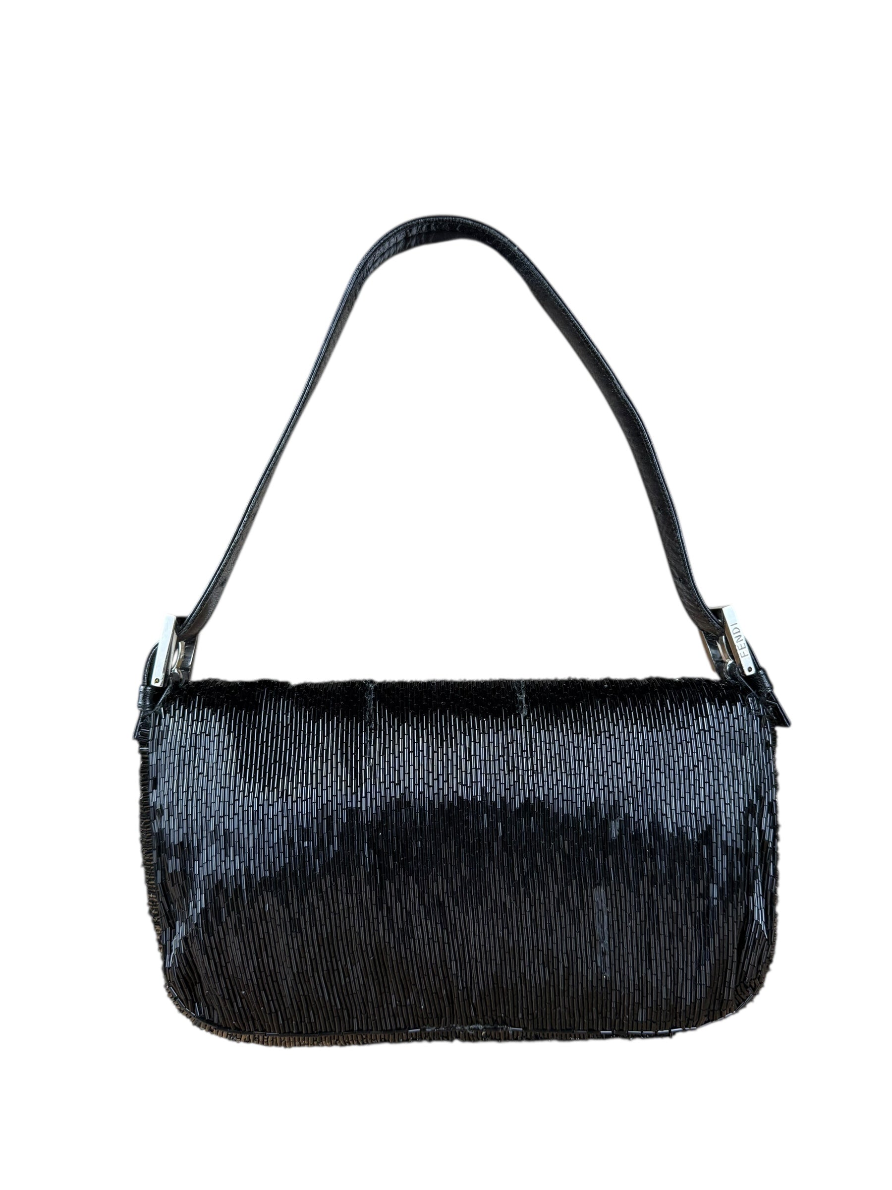 Fendi Beaded Baguette Black