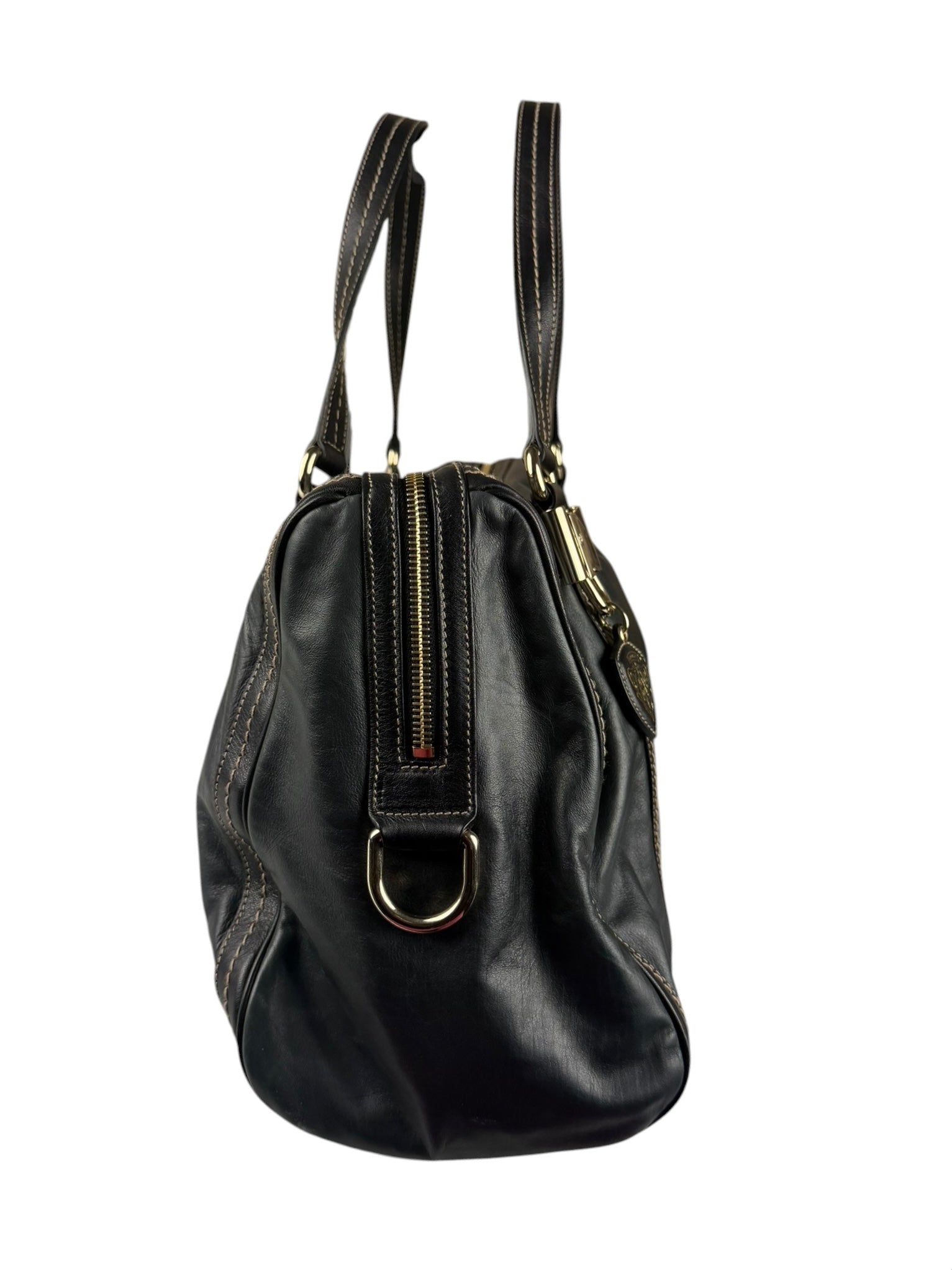 Gucci Bicolor Leather Duchessa Boston Bag
