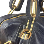 Chloe Night Blue Leather Medium Paraty Military Hand/Shoulder Bag