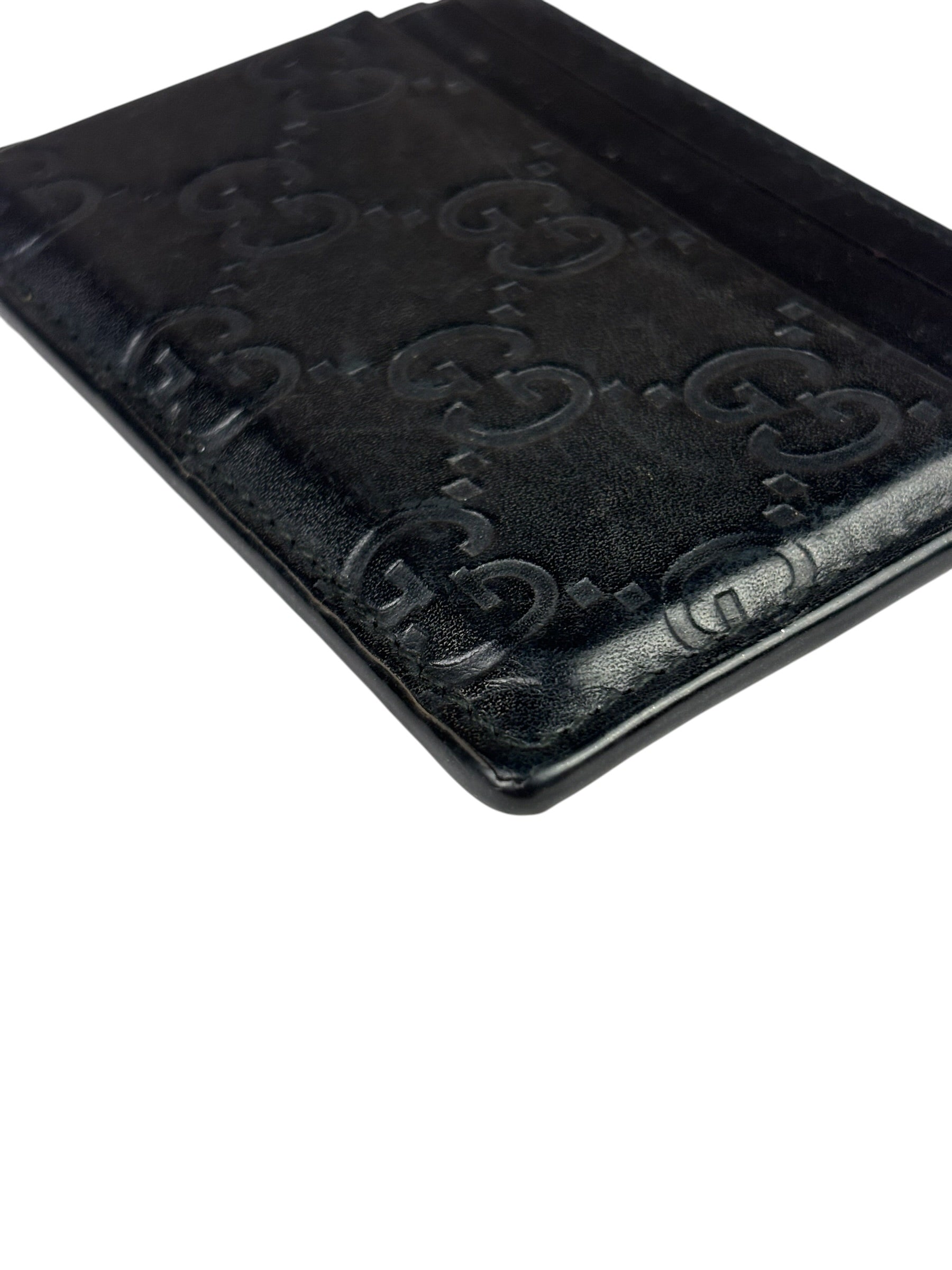 Gucci Black Leather GG Card Holder