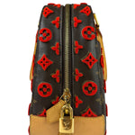 Louis Vuitton Limited Edition Deauville Cube Rosso Handbag Red