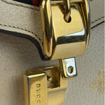 Gucci Textured Calfskin Bee Star Sylvie Shoulder Bag White