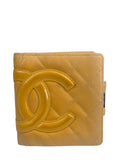 Chanel Beige Quilted Leather Cambon Line Bifold Wallet 2005
