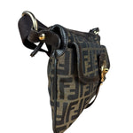 Fendi Vintage Zucca Pattern Canvas Shoulder Bag