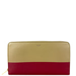 Celine Stripe Leather Zip Wallet