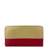 Celine Stripe Leather Zip Wallet