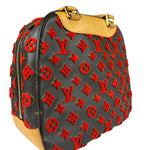 Louis Vuitton Limited Edition Deauville Cube Rosso Handbag Red