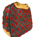 Louis Vuitton Limited Edition Deauville Cube Rosso Handbag Red
