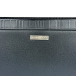 Burberry Black Leather Zip Clutch Pouch