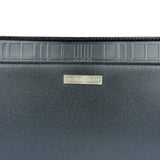 Burberry Black Leather Zip Clutch Pouch
