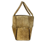 Bottega Veneta Brown Suede Maxi Intrecciato Arco Tote