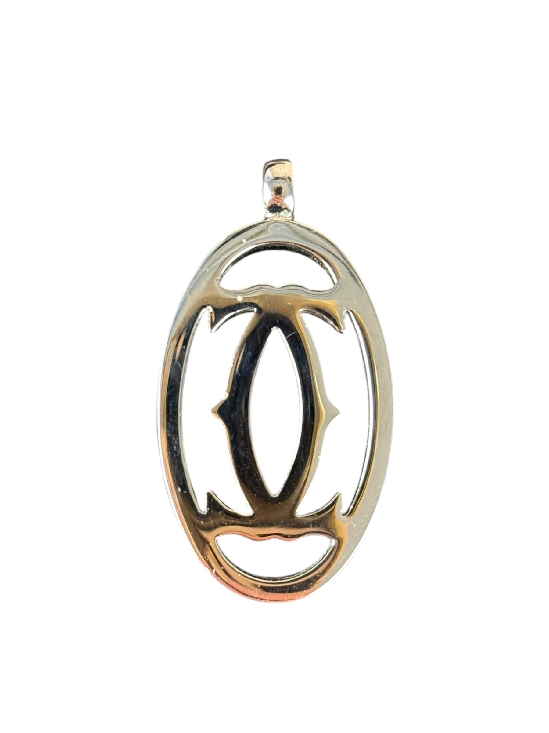 Cartier 2C Silver Color Logo Charm