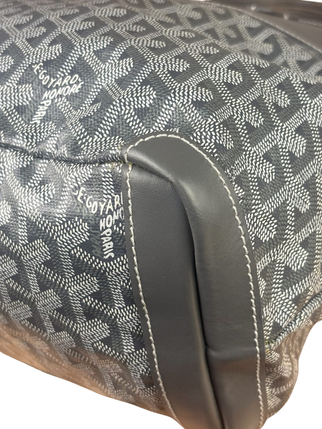 Goyard Grey Leather Bellechasse Medium Tote