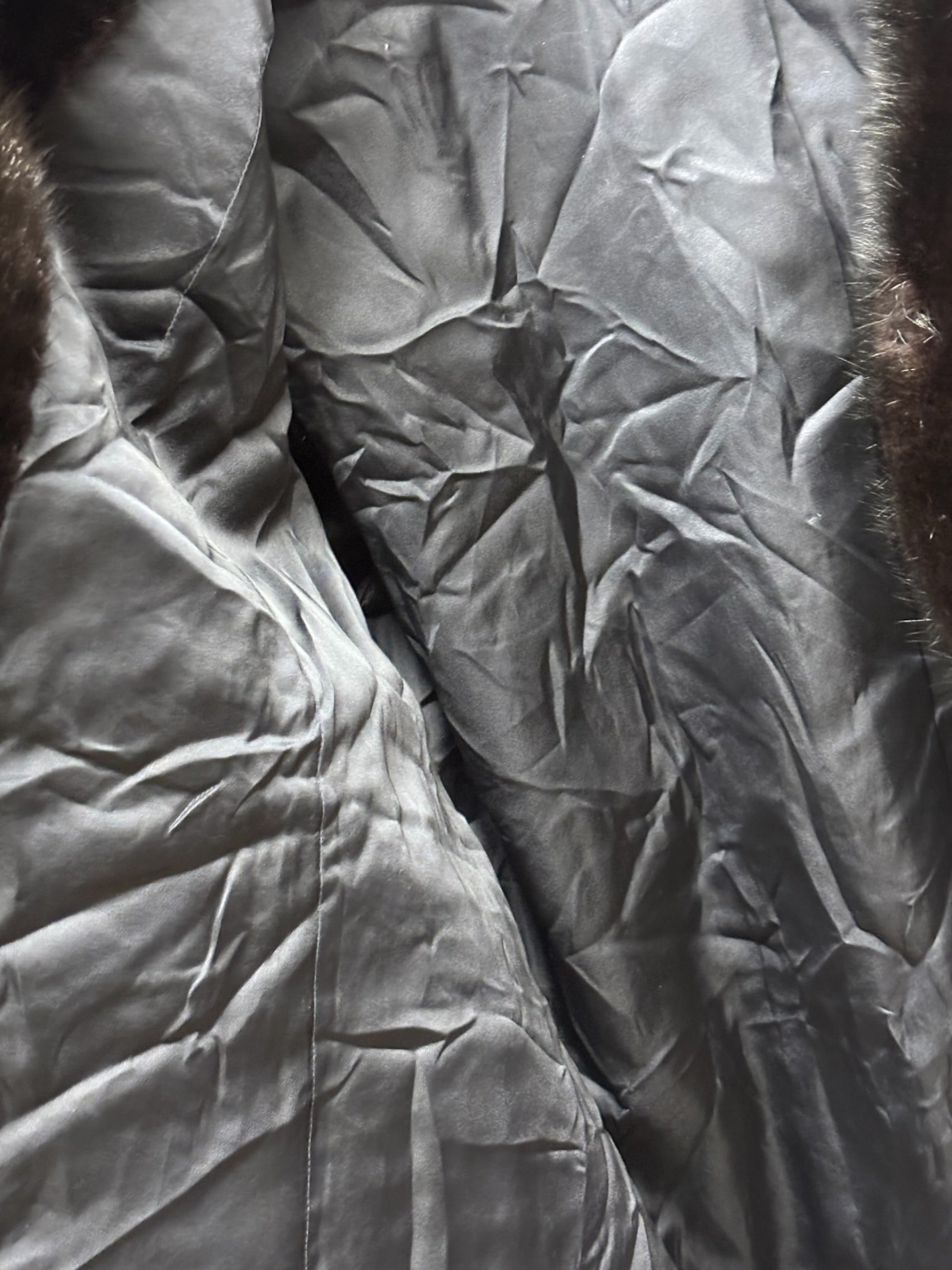 Moonbat Vintage Black Fox Fur Coat