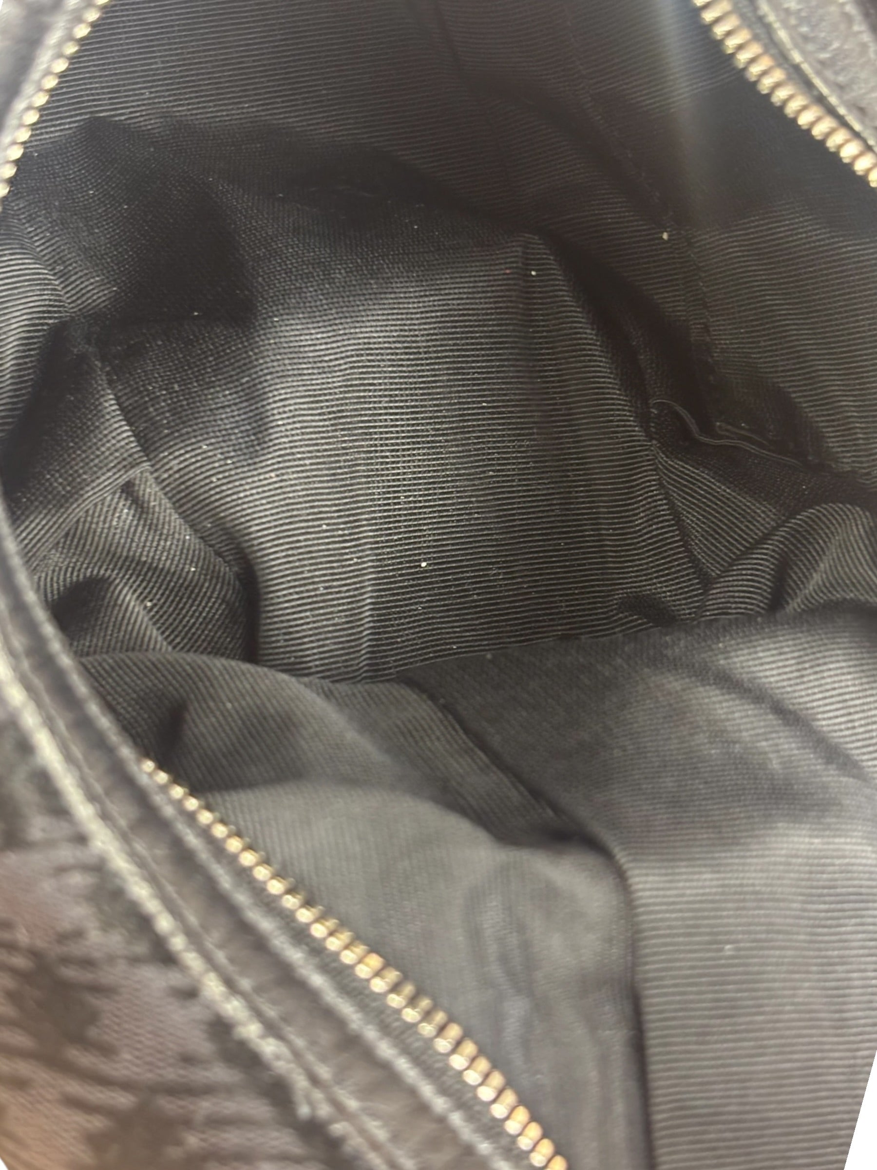 Burberry Black Tonal Check Maskell Hobo Bag