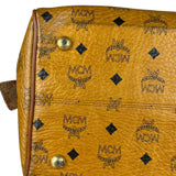 MCM Vintage Leather Logo Boston Handbag