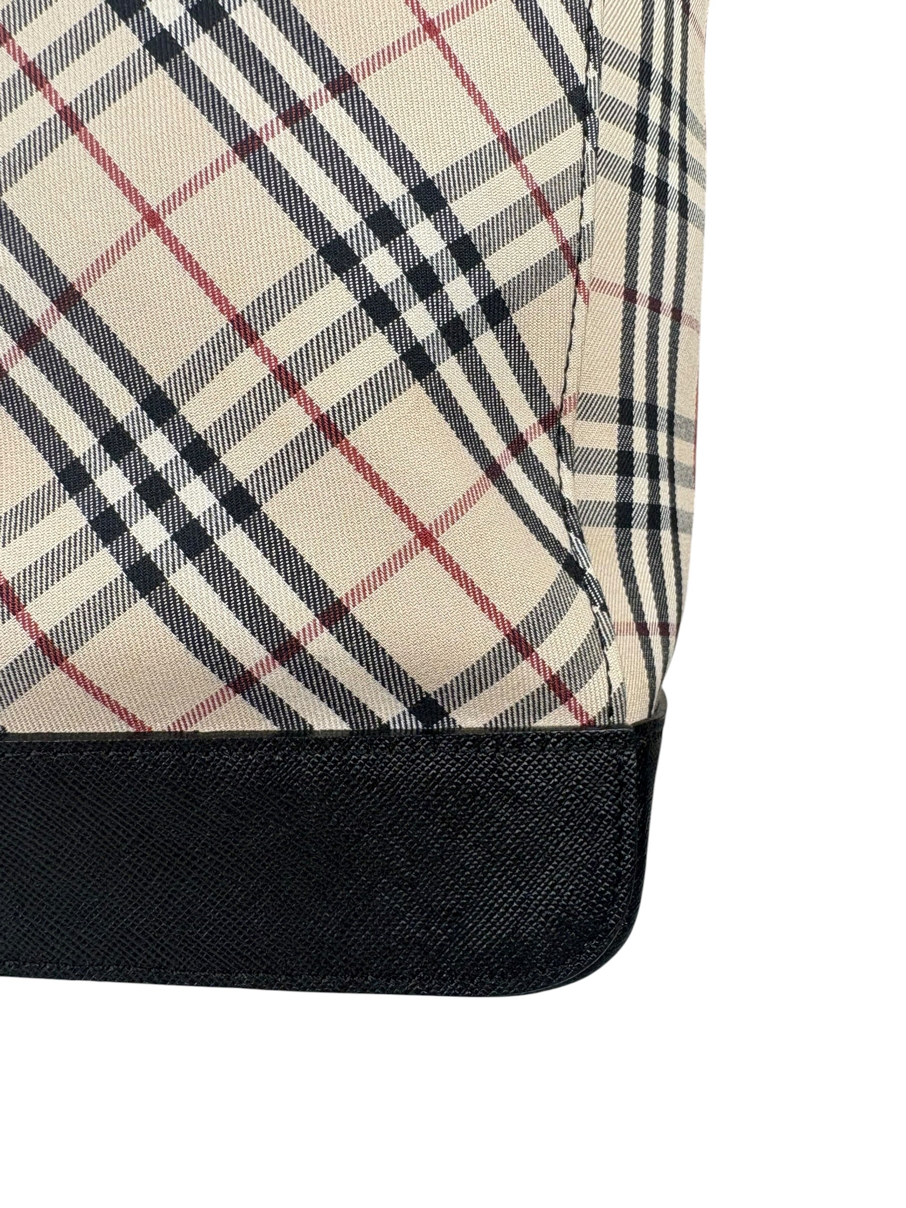 Burberry Beige Canvas Nova Check Tote Bag