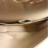 Chanel Beige Quilted Caviar Double Flap 2009