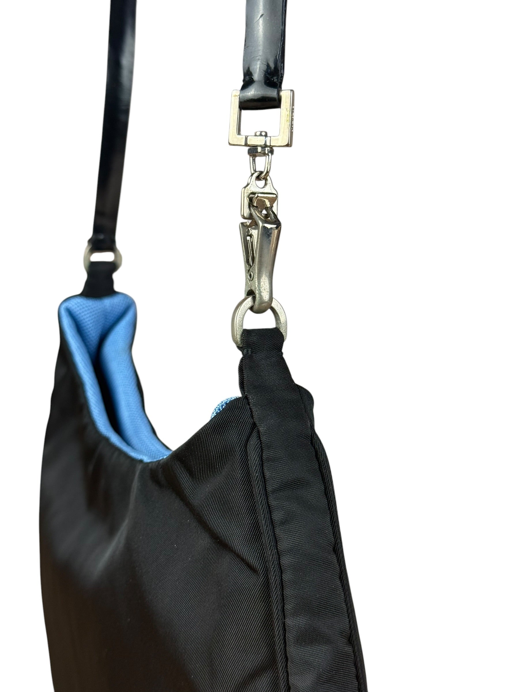 Prada Vintage Black Nylon Pochette