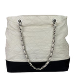 Chanel White Quilted Leather Gabrielle Shopping Tote 2010