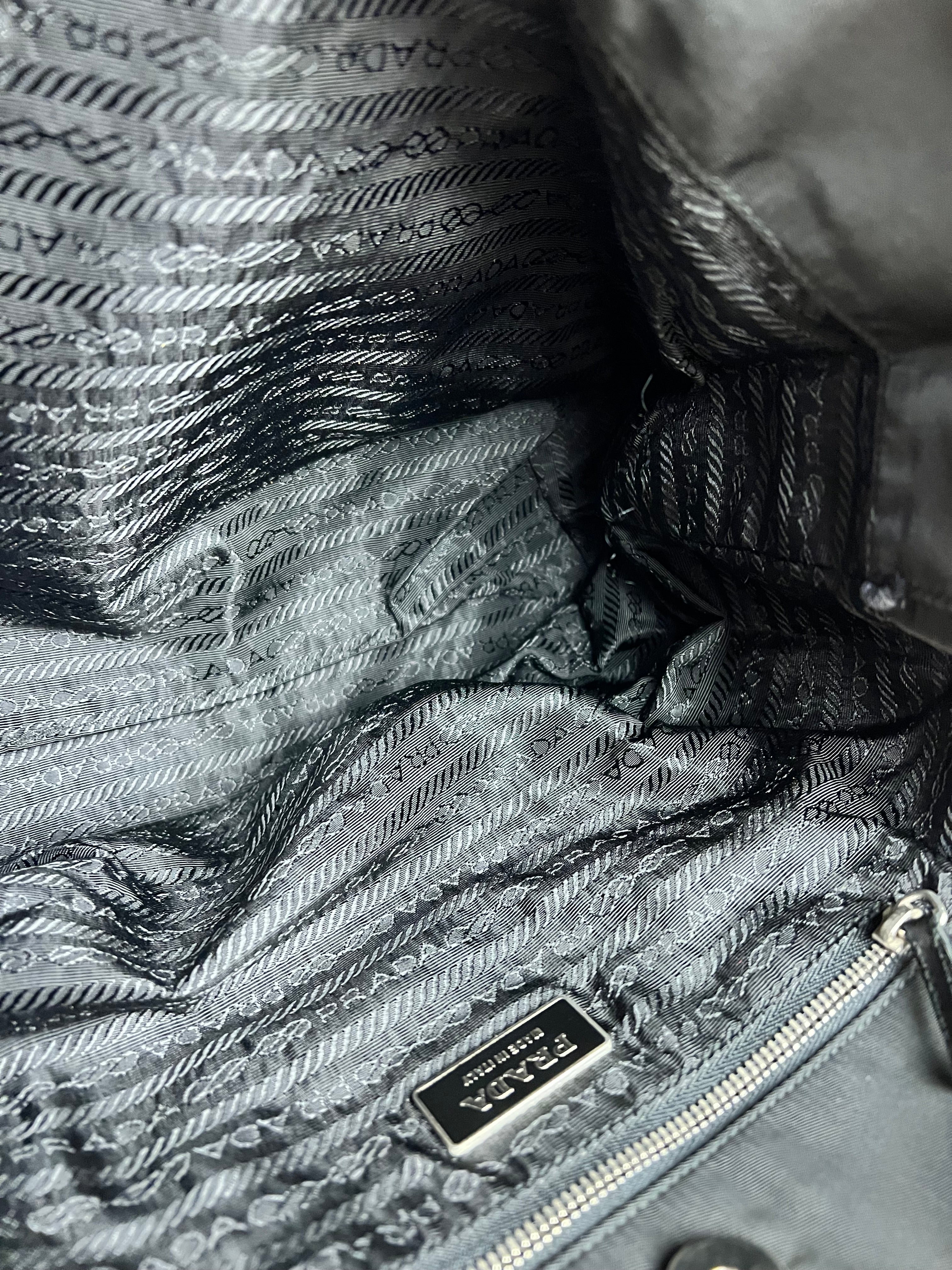 Prada Black Nylon Mini Tote Handbag