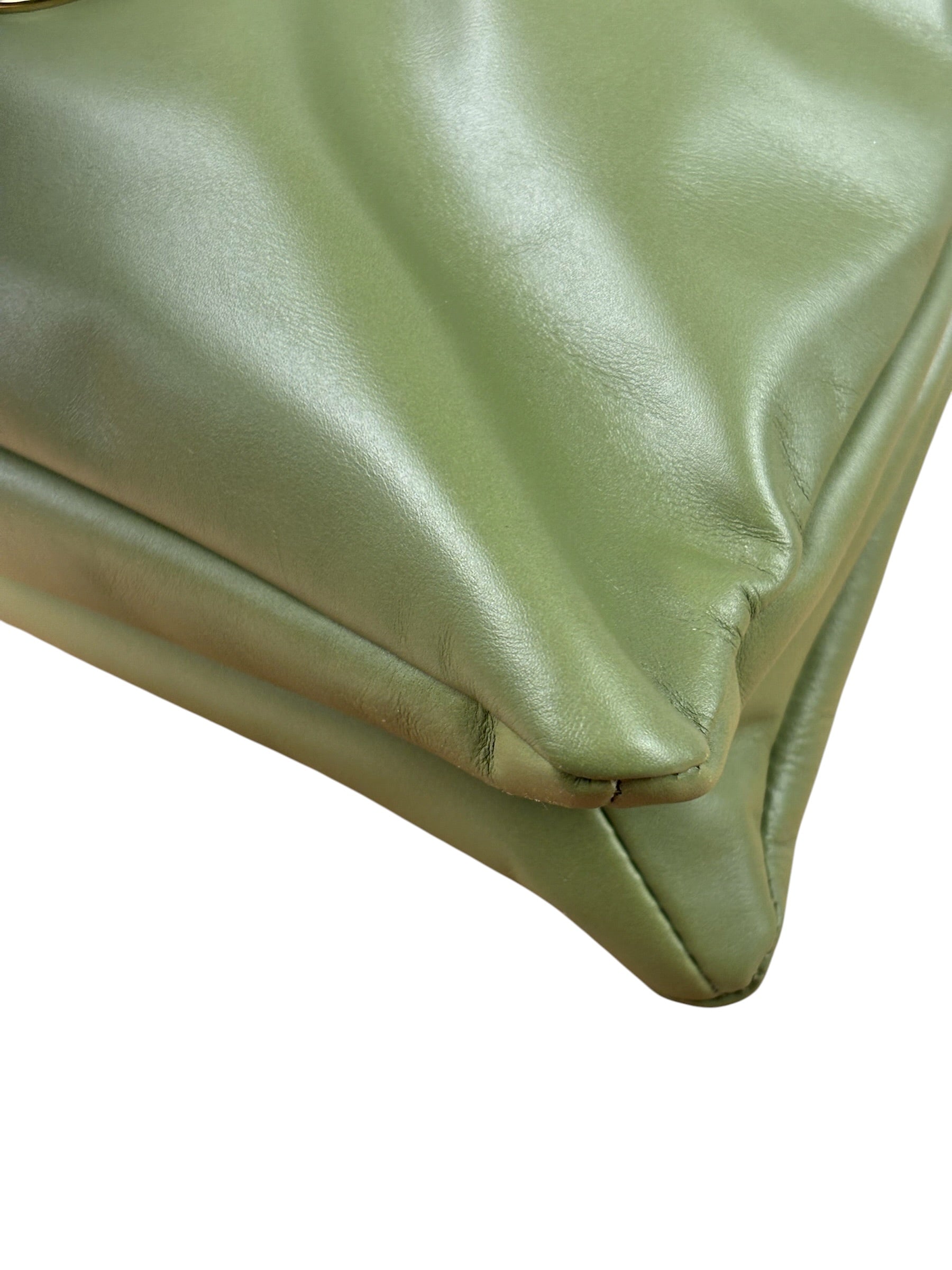 Bottega Veneta Baby Liberta Green Leather Shoulder Bag