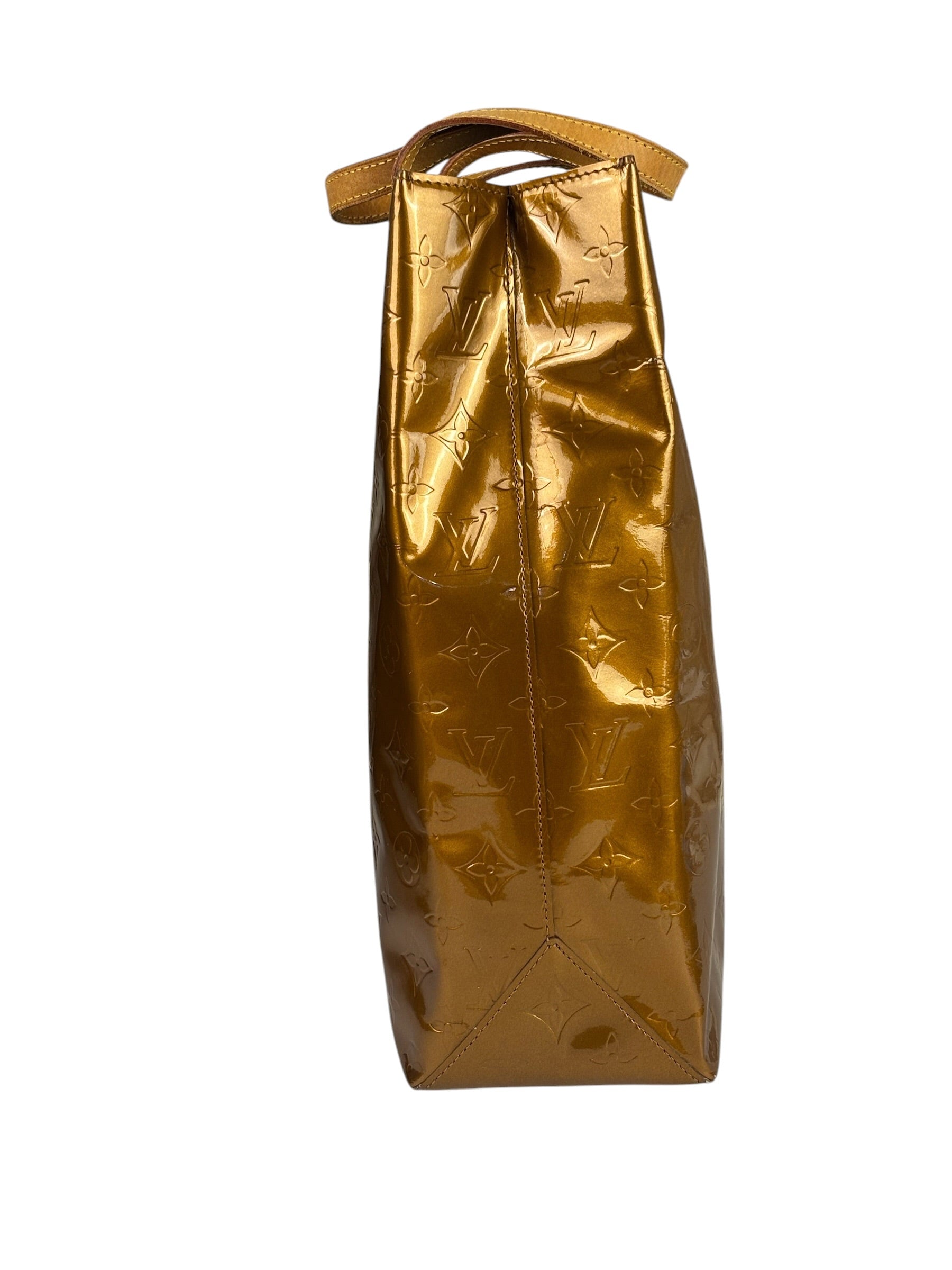 Louis Vuitton Metallic Bronze Vernis Reade MM