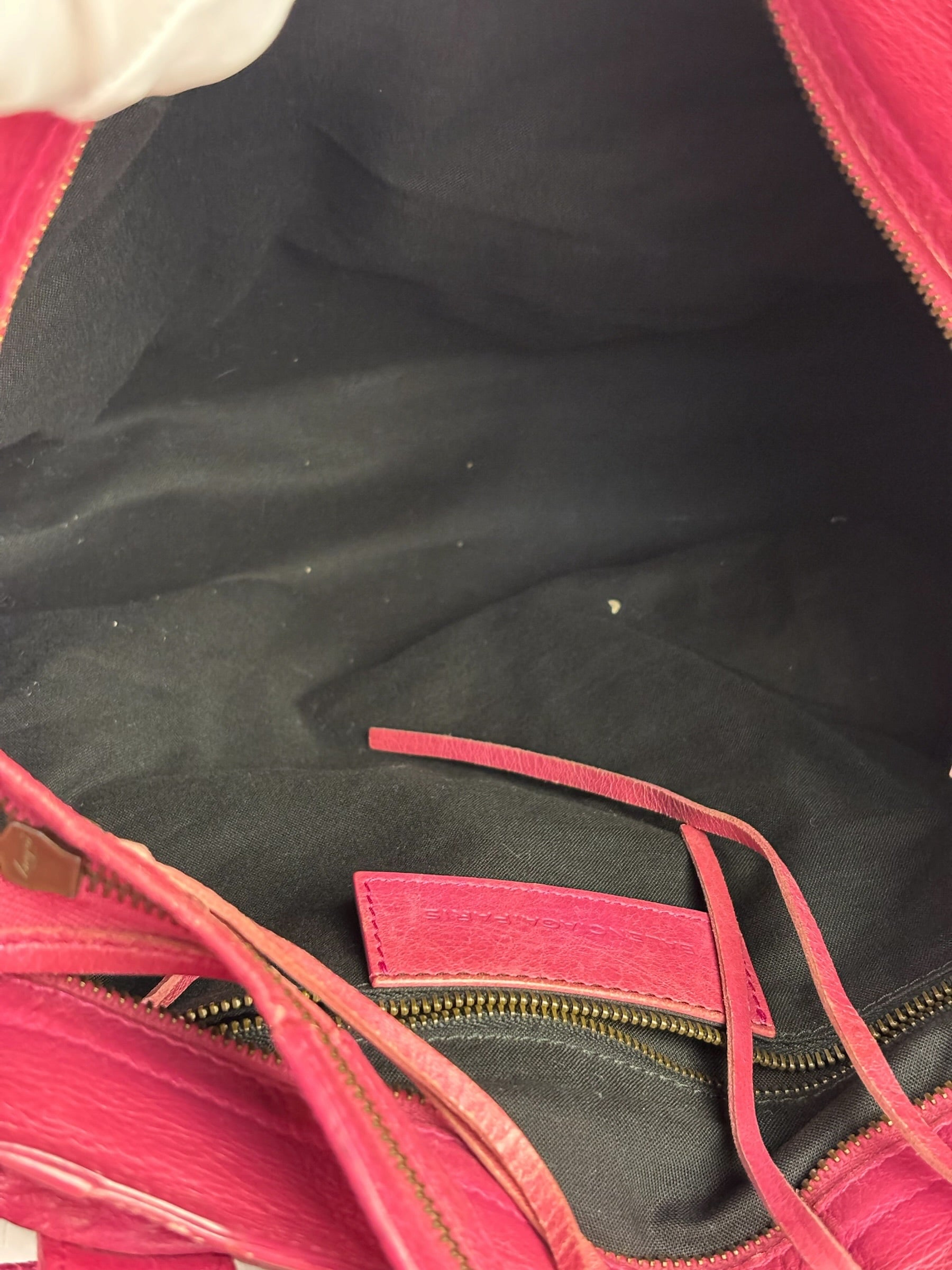 Balenciaga Pink Leather Classic City Two-Way Bag