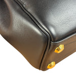 Balenciaga Black Leather Mini Bel Air Carry All Two-Way Bag