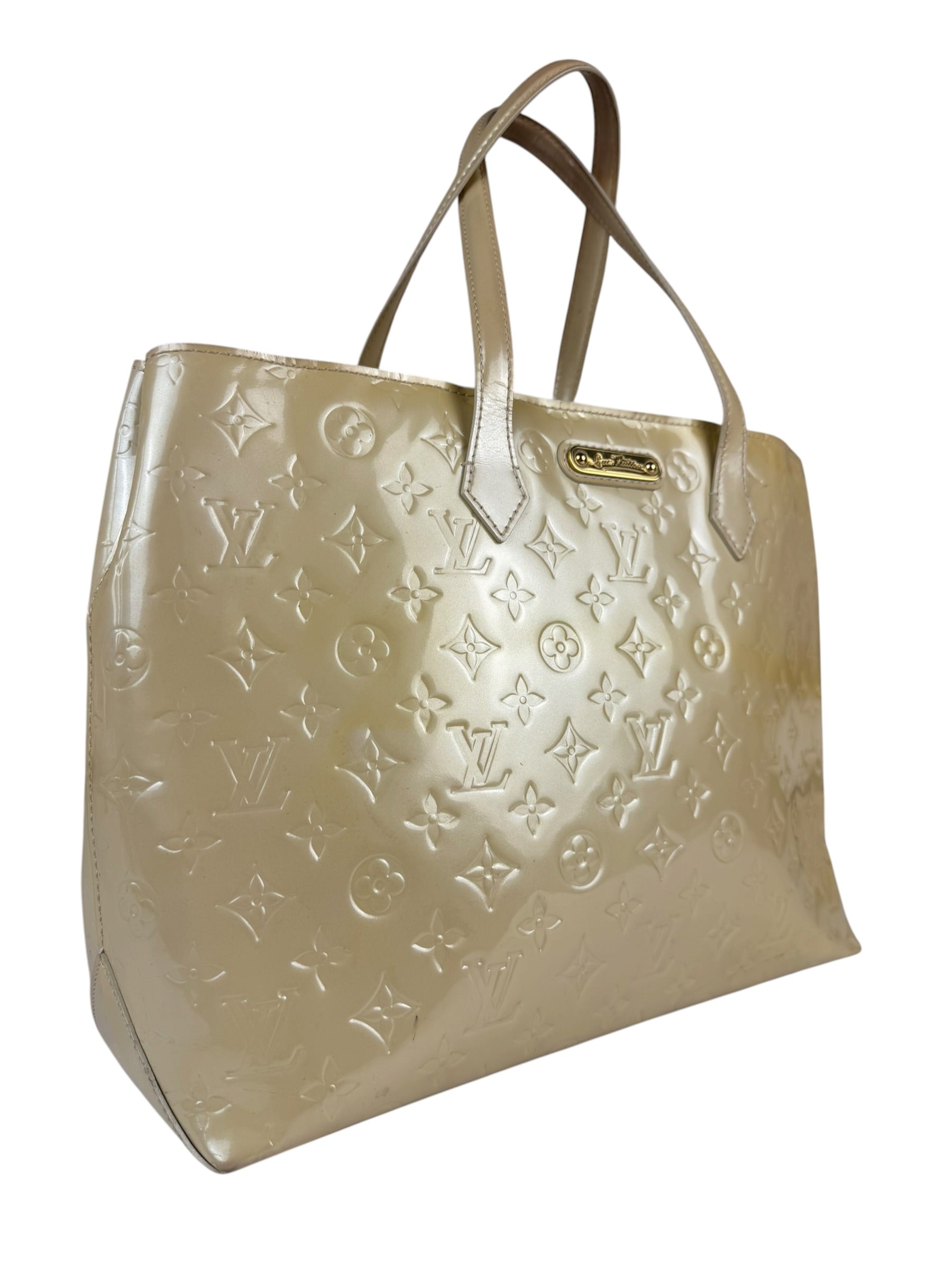 Louis Vuitton Yellow Vernis Wilshire Tote MM