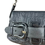 Fendi B Biz Black Leather Shoulder Bag