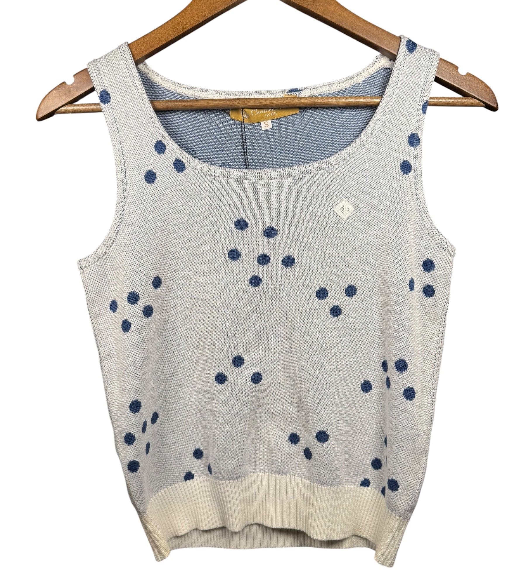 Christian Dior Polka Dot Sleeveless Sweater