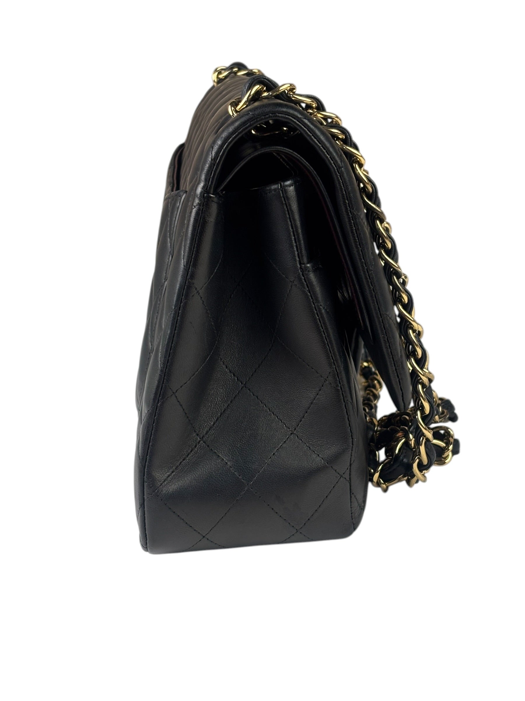 Chanel Black Lambskin Double Flap Bag 2017
