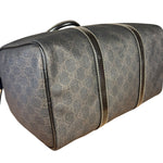 Gucci GG Supreme Coated Boston Bag Dark Brown