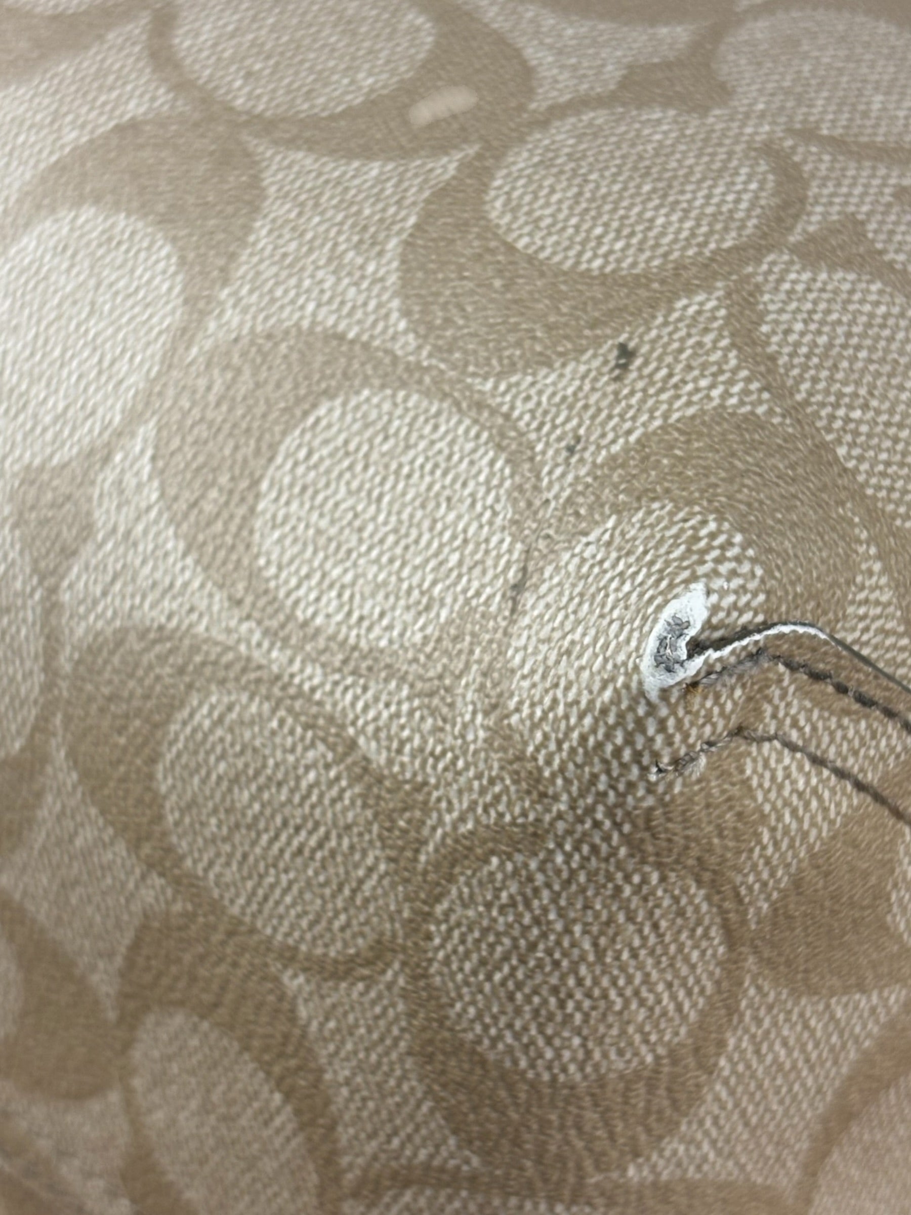 Coach Leather Signature Canvas Reversible City Tote Bag