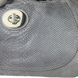 Coach Grey Pythonskin  Indy Babouska Two-Way Shoulder Bag