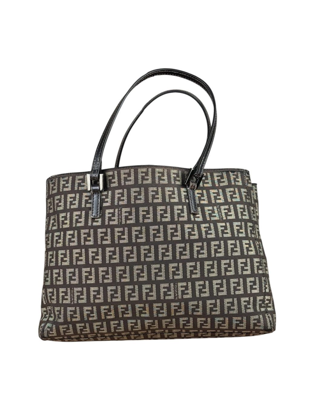 Fendi Brown Zucchino Canvas Mini Tote