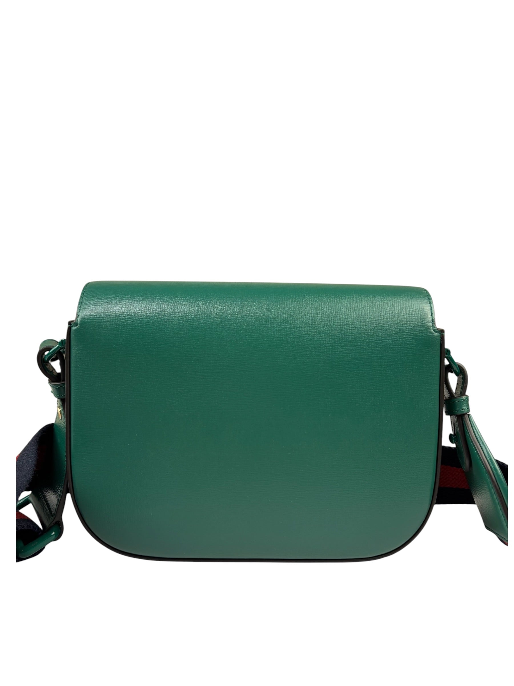Gucci Green Leather Horsebit Shoulder Bag
