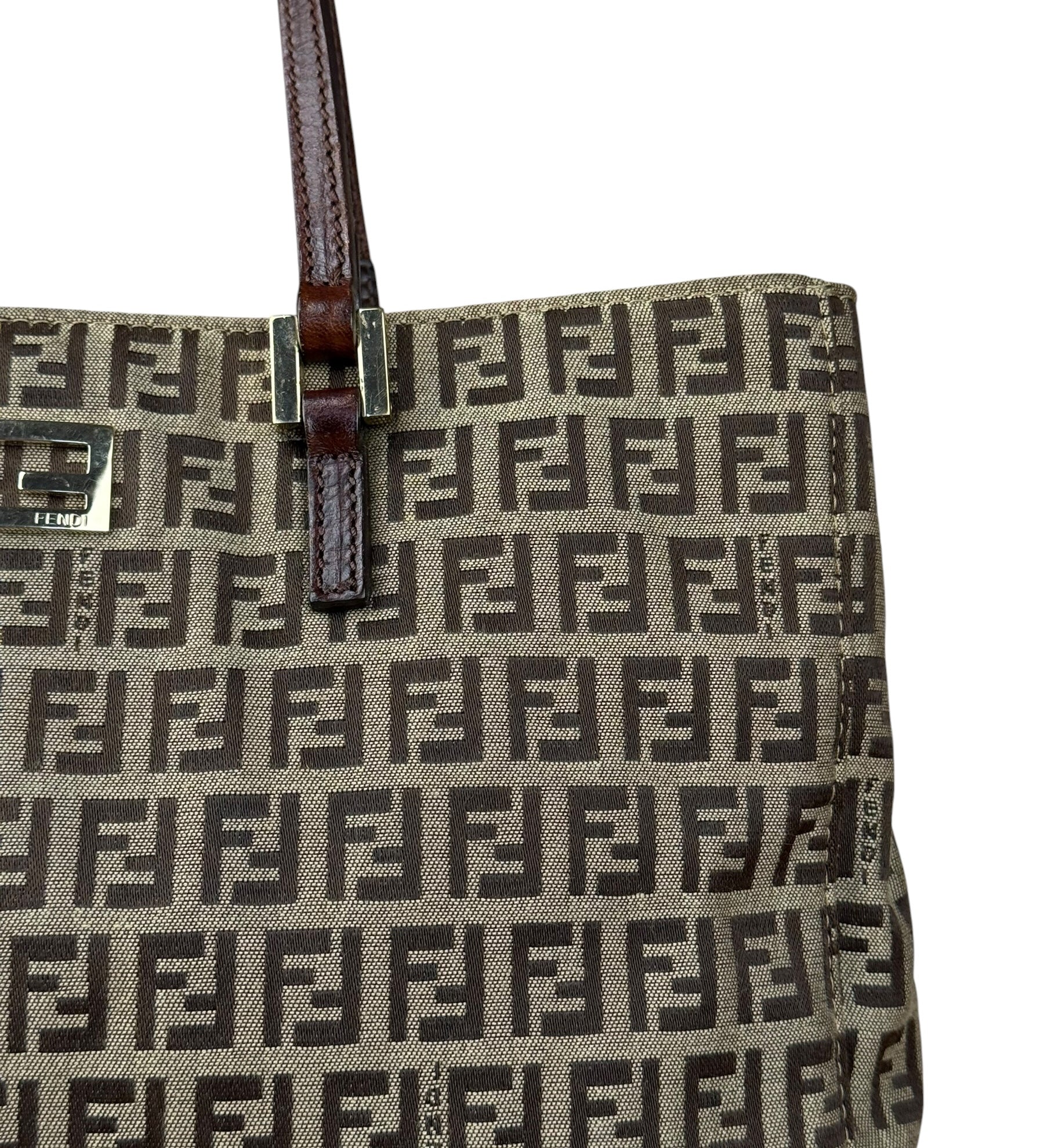 Fendi FF Canvas Top Handle Tote